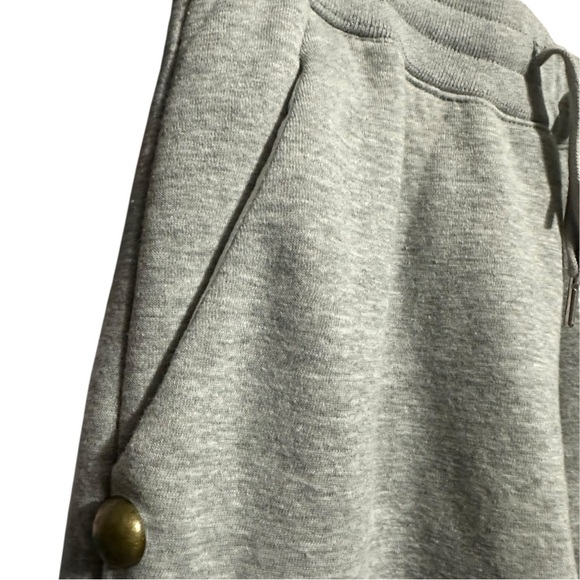 CYNTHIA ROWLEY Gray Women’s Jogger Pants with Side Stud Detail - Picture 6 of 8